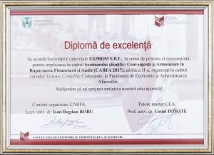 Diplomă de excelență - acordată de FEAA